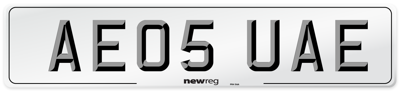 AE05 UAE Number Plate from New Reg